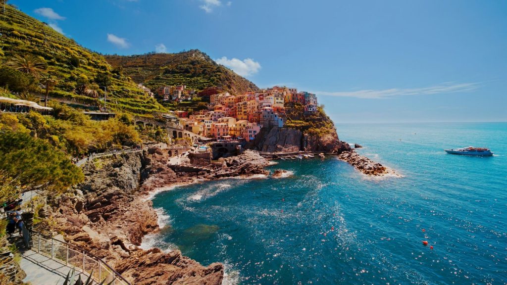 A view of the cinque terre in italy